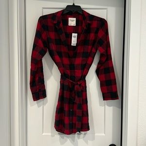 Plaid Abercrombie shirt dress
